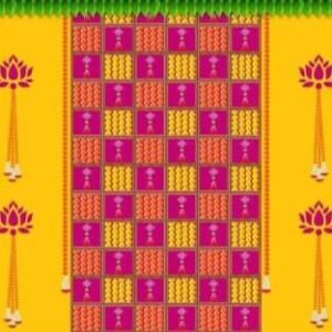 Decorative Backdrops, Ganesha pooja, Housewarming Backdrop  Cloth Pooja Decoration Traditional Background Curtain